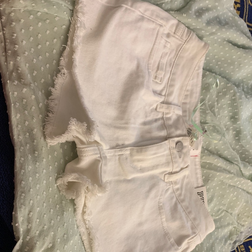 White Denim VS Pink Shorts